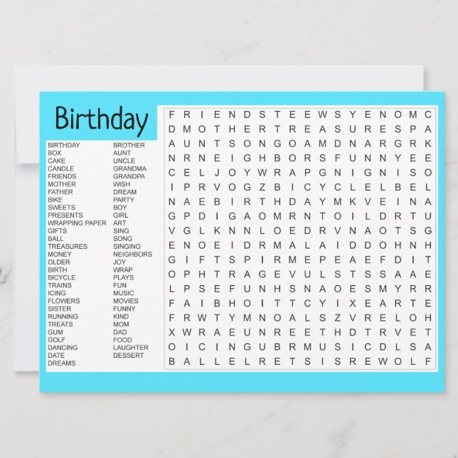 Happy Birthday Fun Play Card (Front)