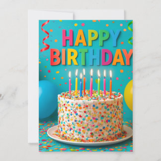 Happy Birthday Funfetti Card