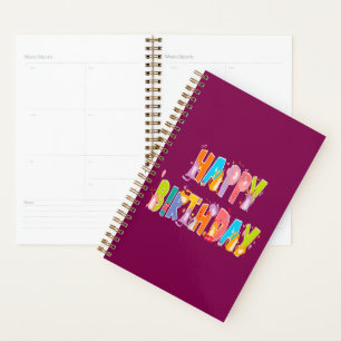 Happy Birthday Funny Cat Lover Bday Celebration Planner