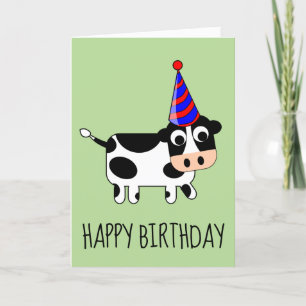 HAPPY BIRTHDAY FUNNY COW GREETING CARDS