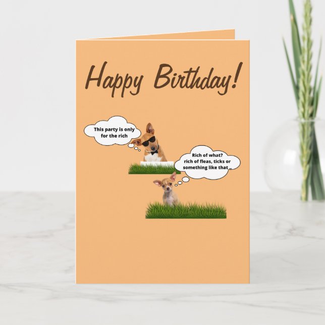 Happy birthday funny dogs card (Front)