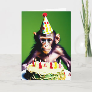 Happy Birthday Funny   Monkey Card