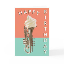 Happy Birthday Funny Music Humour Ice Cream Corne