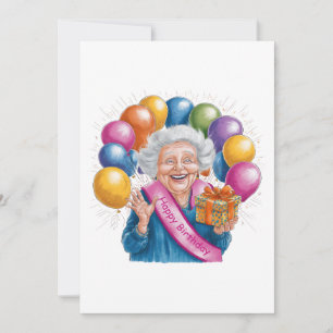 Happy Birthday Funny Nana Invitation