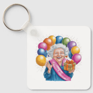 Happy Birthday Funny Nana Key Ring