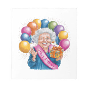 Happy Birthday Funny Nana Notepad