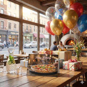 Happy Birthday Funny Pizza Puns Card