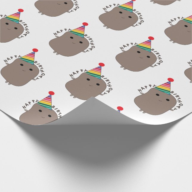Happy Birthday Funny Potato Wrapping Paper (Corner)