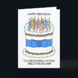 Happy Birthday Future Brother in Law Card<br><div class="desc">A simple illustration of a white birthday cake decorated with lit multicoloured candles. The image is accompanied by the words 'Happy Birthday to a wonderful future brother-in-law'</div>