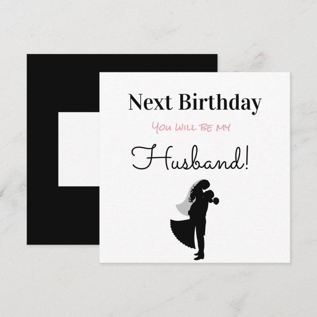 Happy Birthday Future Husband Holiday Card (Front/Back)