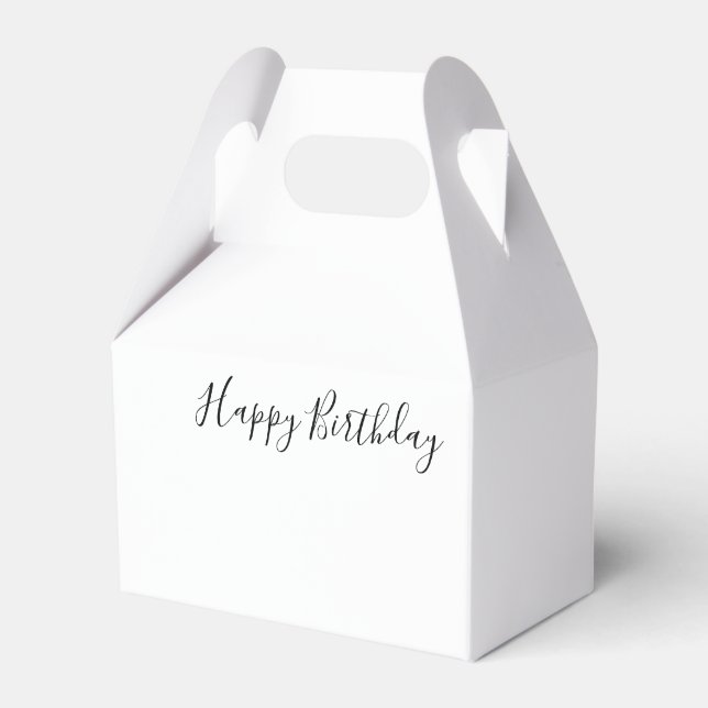 Happy Birthday Gable Favour Box  (Back Side)