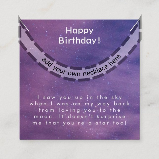 Happy Birthday Galaxy Love You Jewellery Card (Creator Uploaded)