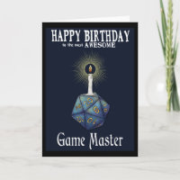 Happy Birthday Game Master Card