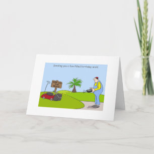 Happy Birthday Gardening Cards, funny gardener Card