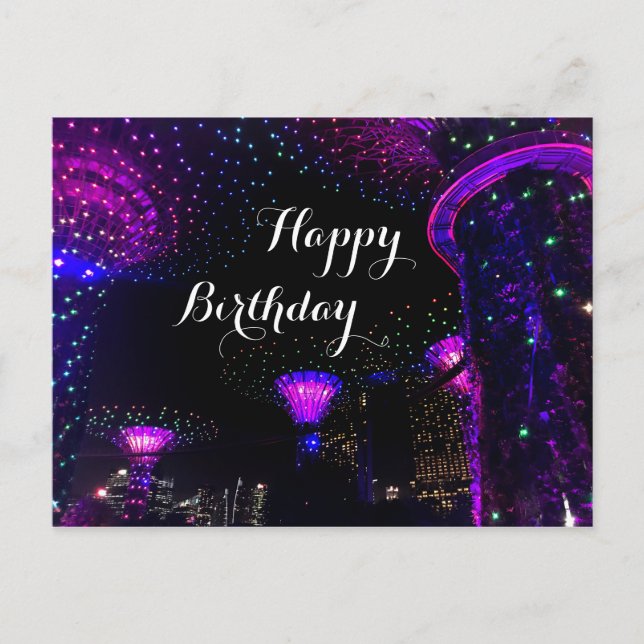 Happy Birthday Gardens by the Bay #5 Postcard (Front)