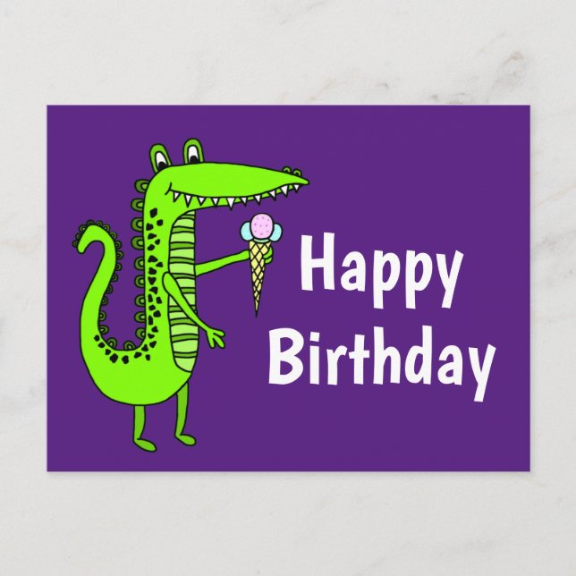 Happy Birthday Gator Postcard (Front)