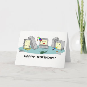 'Happy Birthday' Geeky Computer Card, LAN Party Card