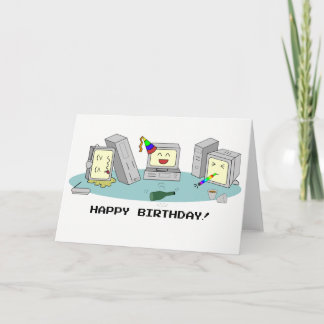 'Happy Birthday' Geeky Computer Card, LAN Party Card