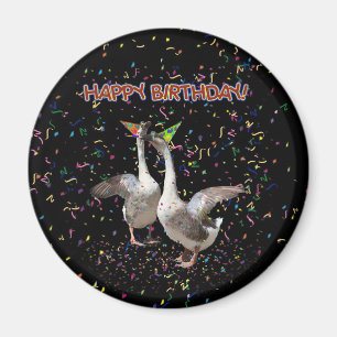 Happy Birthday Geese Magnet