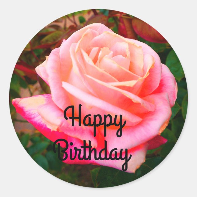 Happy Birthday Gemini Rose #2 Stickers (Front)