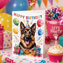 Happy Birthday German Shepherd Dog Party