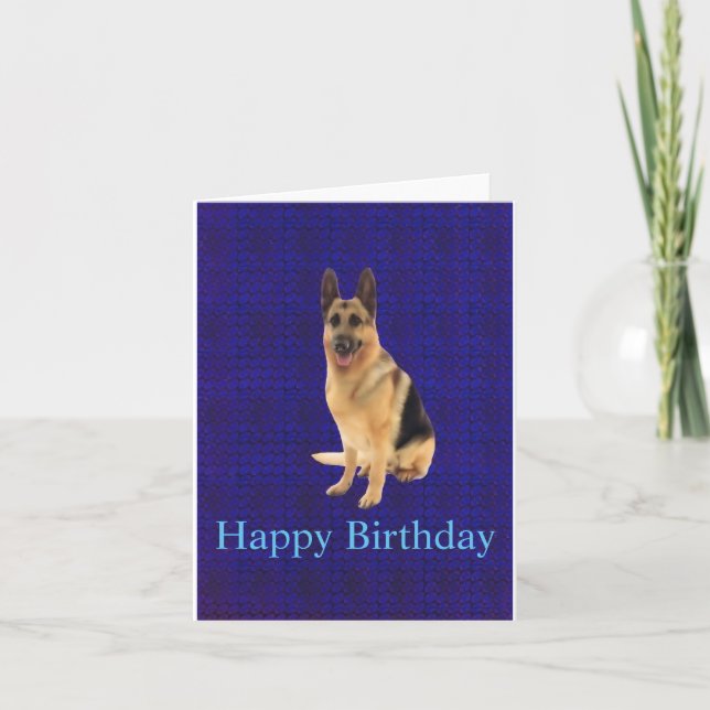 Happy Birthday German Shepherd Greeting Card (Front)