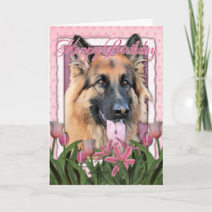 Happy Birthday - German Shepherd - Long Haired Card