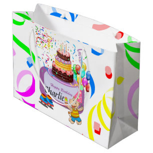 Happy Birthday Gift Bag Hippopotamus