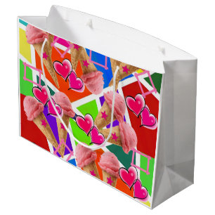 Happy Birthday Gift Bag Strawberry Ice Cream