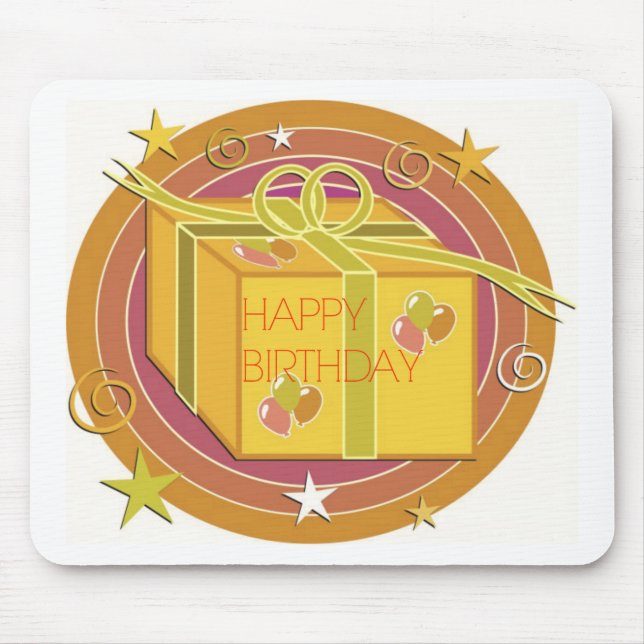 Happy Birthday Gift Box Mouse Pad (Front)
