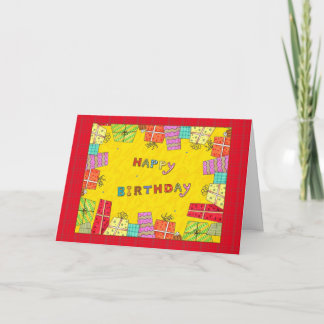 Happy Birthday Gift Boxes - birthday greeting card