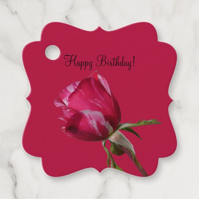 Happy Birthday Gift Favour Hanging Tags (Front)