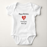 Happy Birthday Gift From Baby To Mummy, Customise, Baby Bodysuit<br><div class="desc">Dress baby in style and surprise the new mum on her birthday with this cute personalised bodysuit! The cutest gift from baby for Mum's Birthday. Change text, if wanted. Makes an adorable photo prob for Mum's Birthday. Take a photo of baby in this romper together with mummy, have it printed...</div>