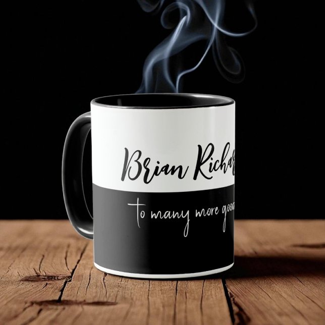 Happy Birthday Gift half-black half-white Mug (Creator Uploaded)