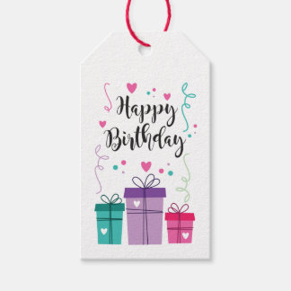 Happy Birthday gift label