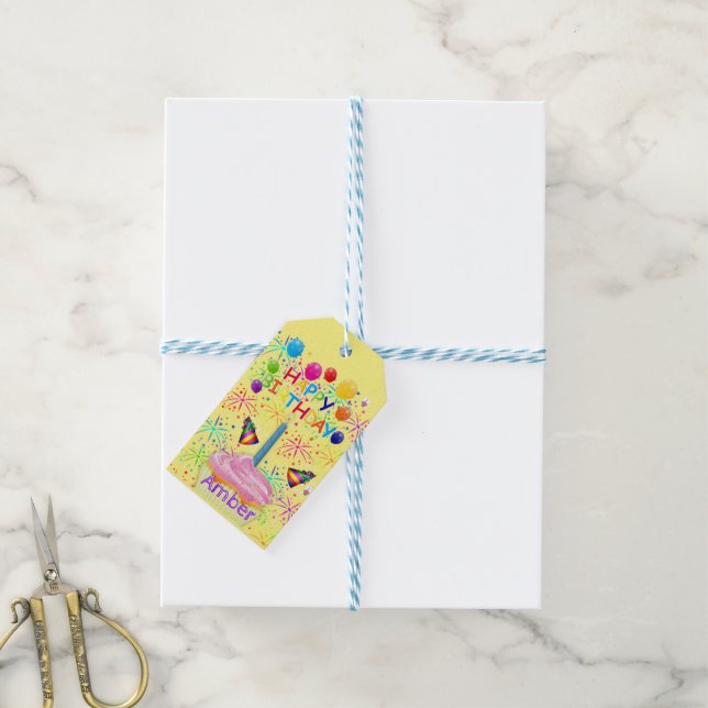 Happy Birthday Gift Tags (With Twine)
