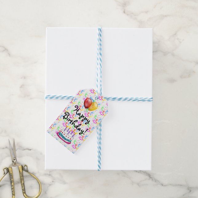 Happy Birthday Gift Tags (With Twine)