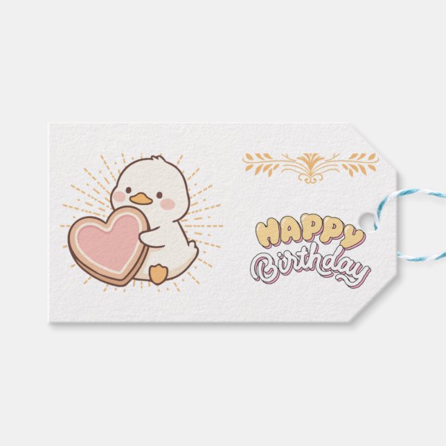HAPPY BIRTHDAY  GIFT TAGS (Front (Horizontal))