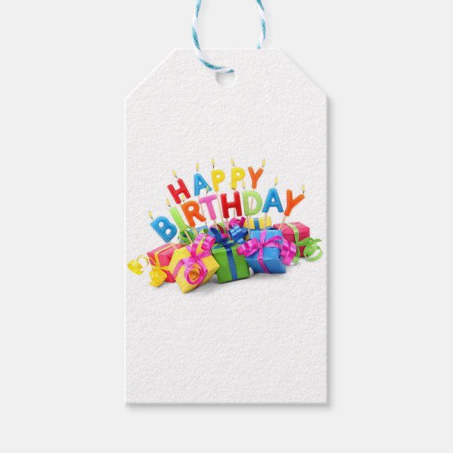 Happy Birthday Gift Tags (Front)