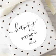 Happy Birthday Gift Tags, Birthday Tag, Minimal