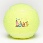 Happy Birthday Gift Tennis Balls Baby Bears Party<br><div class="desc">Happy Birthday Tennis Balls Baby Bears Party Celebration Fun Drawing Cute Bear - Choose / Add Your Unique Text / Name / Year / Colour - Make Your Special Tennis Ball Gift - Resize and move or remove and add elements / image with customisation tool ! - Drawing and Design...</div>