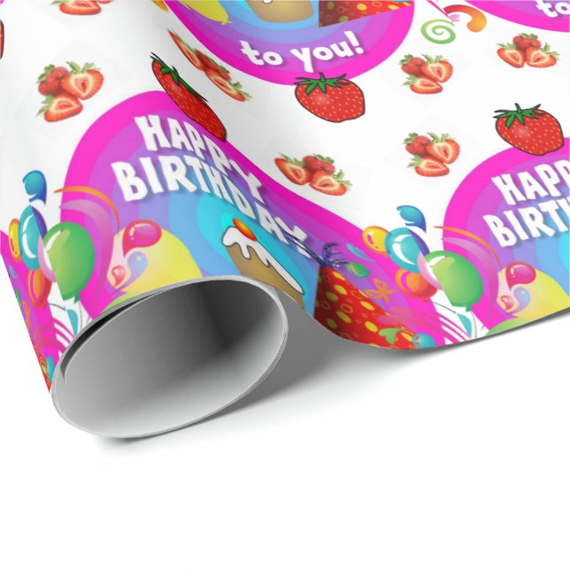 Happy Birthday Gift Wrapping Paper (Roll Corner)