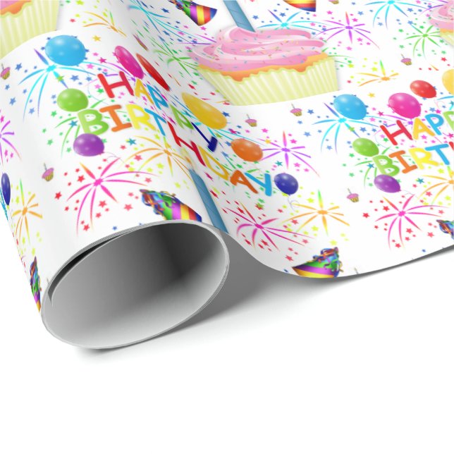 Happy Birthday Gift Wrapping Paper (Roll Corner)