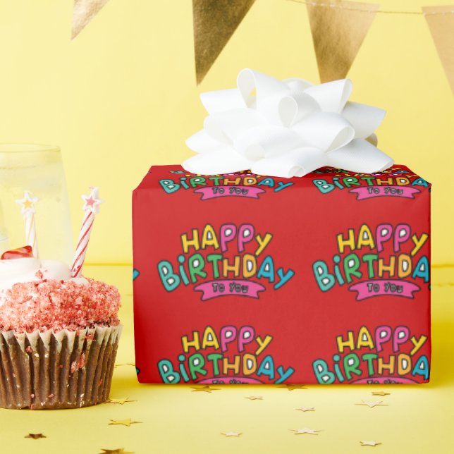 Happy Birthday Gift Wrapping Paper (Birthday Party)