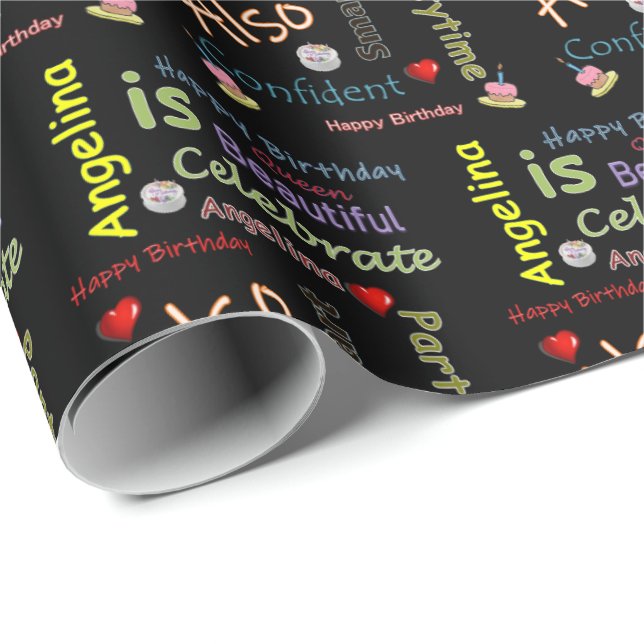 Happy Birthday Gift Wrapping Paper Angelina (Roll Corner)