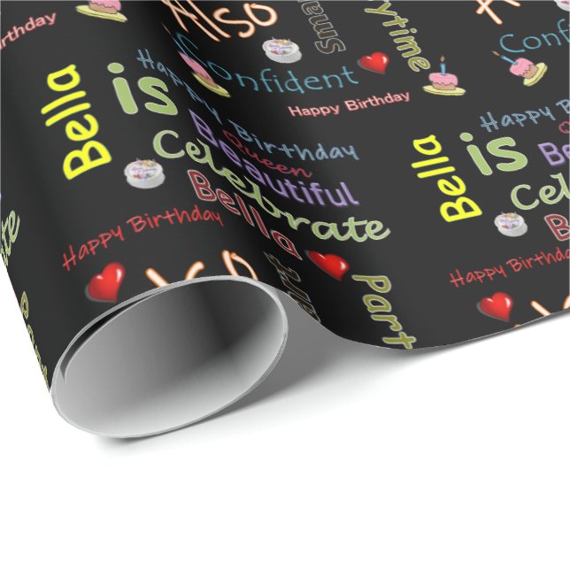 Happy Birthday Gift Wrapping Paper Bella (Roll Corner)
