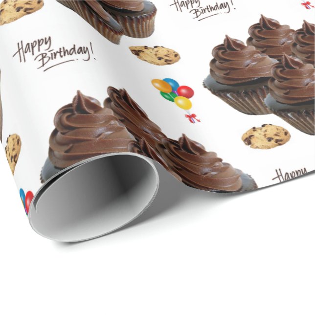 Happy Birthday Gift Wrapping Paper Chocolate (Roll Corner)