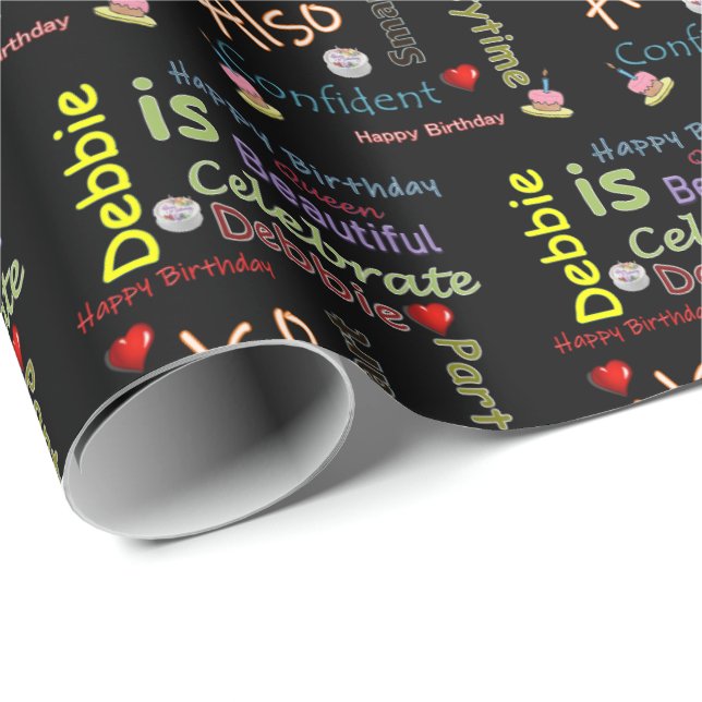 Happy Birthday Gift Wrapping Paper Debbie (Roll Corner)
