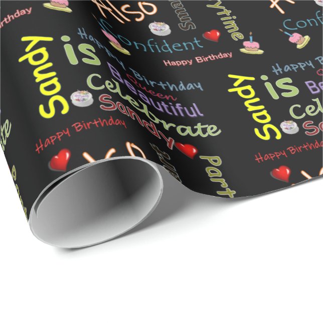 Happy Birthday Gift Wrapping Paper Sandy (Roll Corner)