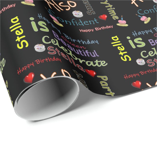 Happy Birthday Gift Wrapping Paper Stella (Roll Corner)